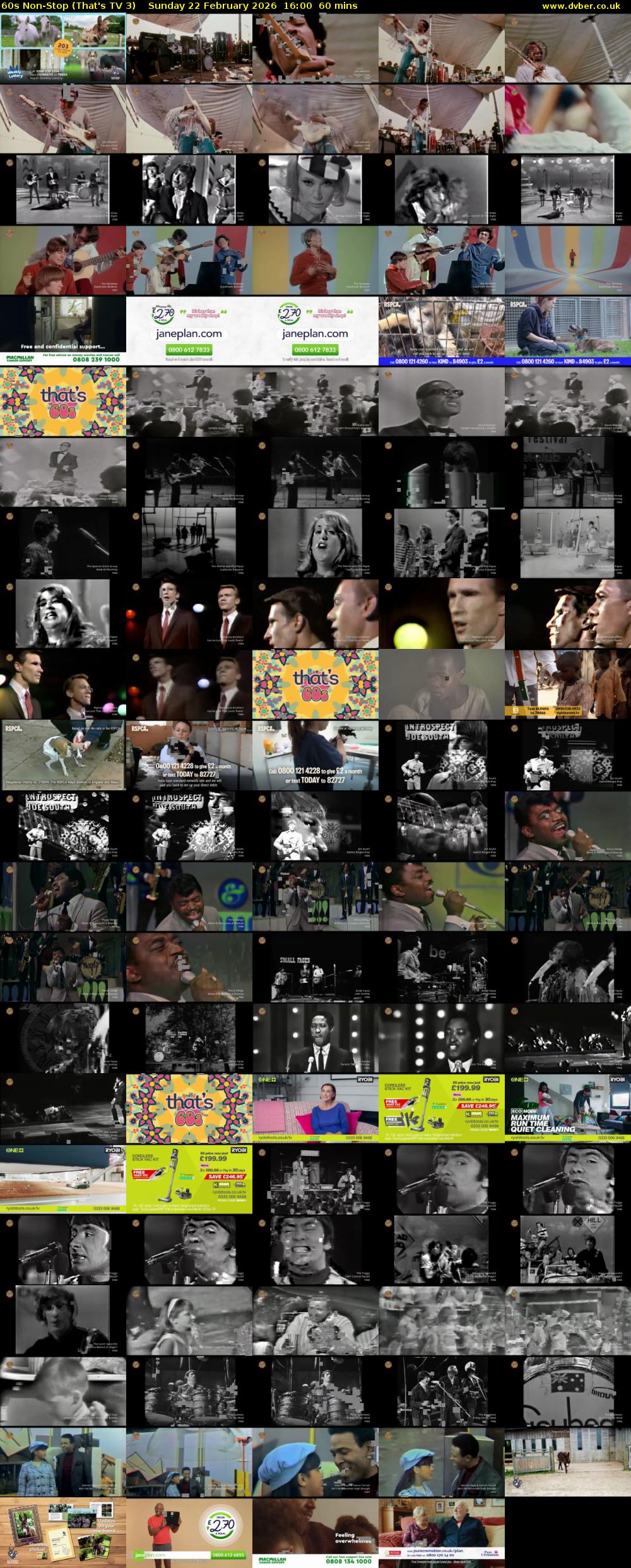 60s Non-Stop (That's TV 3) Sunday 22 February 2026 16:00 - 17:00