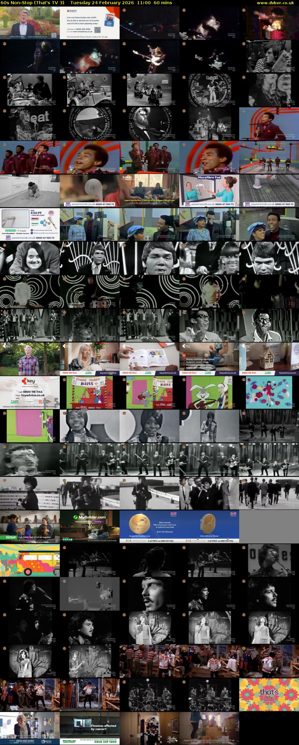 60s Non-Stop (That's TV 3) Tuesday 24 February 2026 11:00 - 12:00