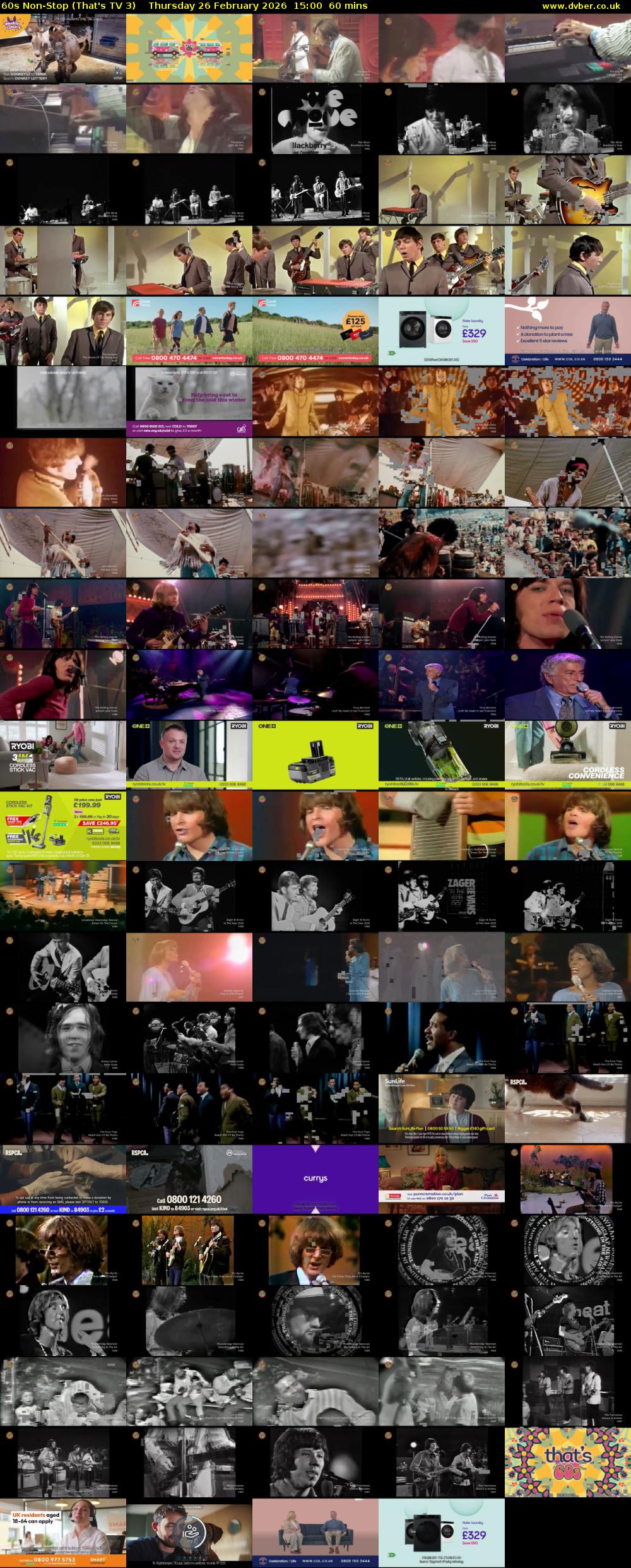 60s Non-Stop (That's TV 3) Thursday 26 February 2026 15:00 - 16:00