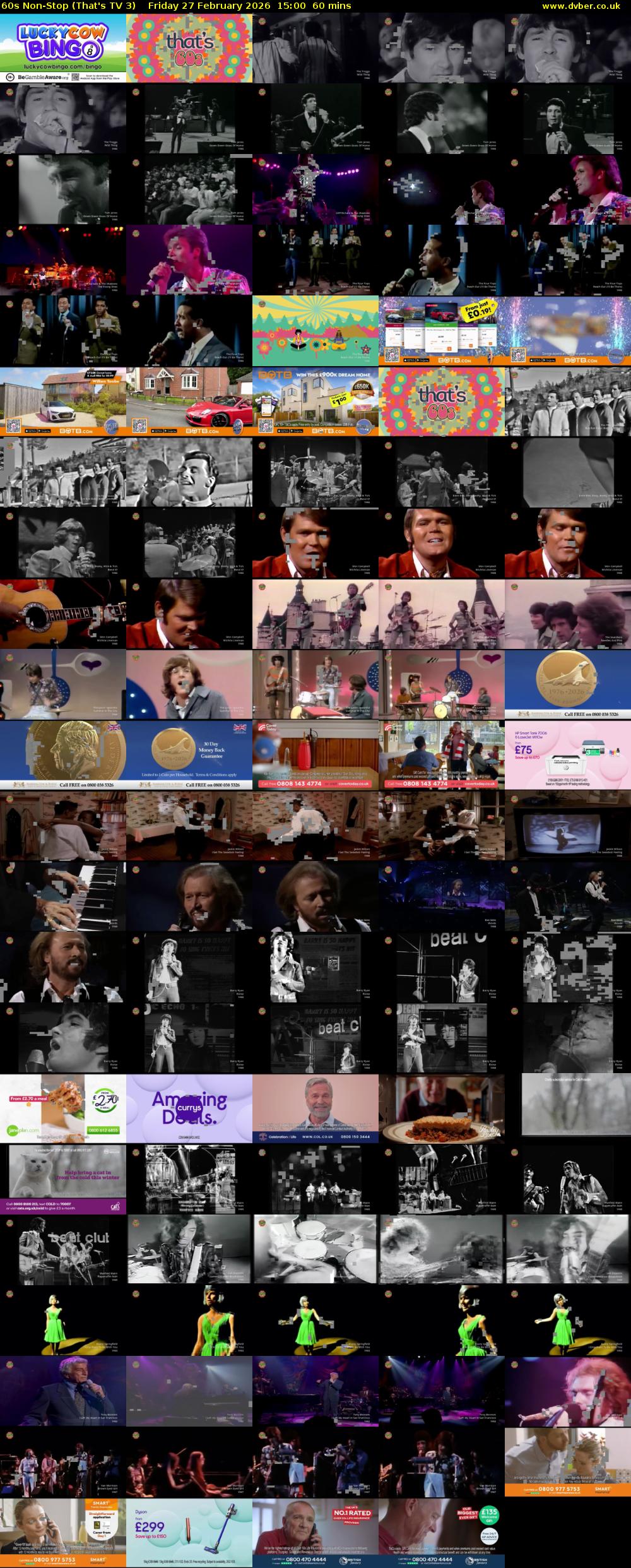 60s Non-Stop (That's TV 3) Friday 27 February 2026 15:00 - 16:00
