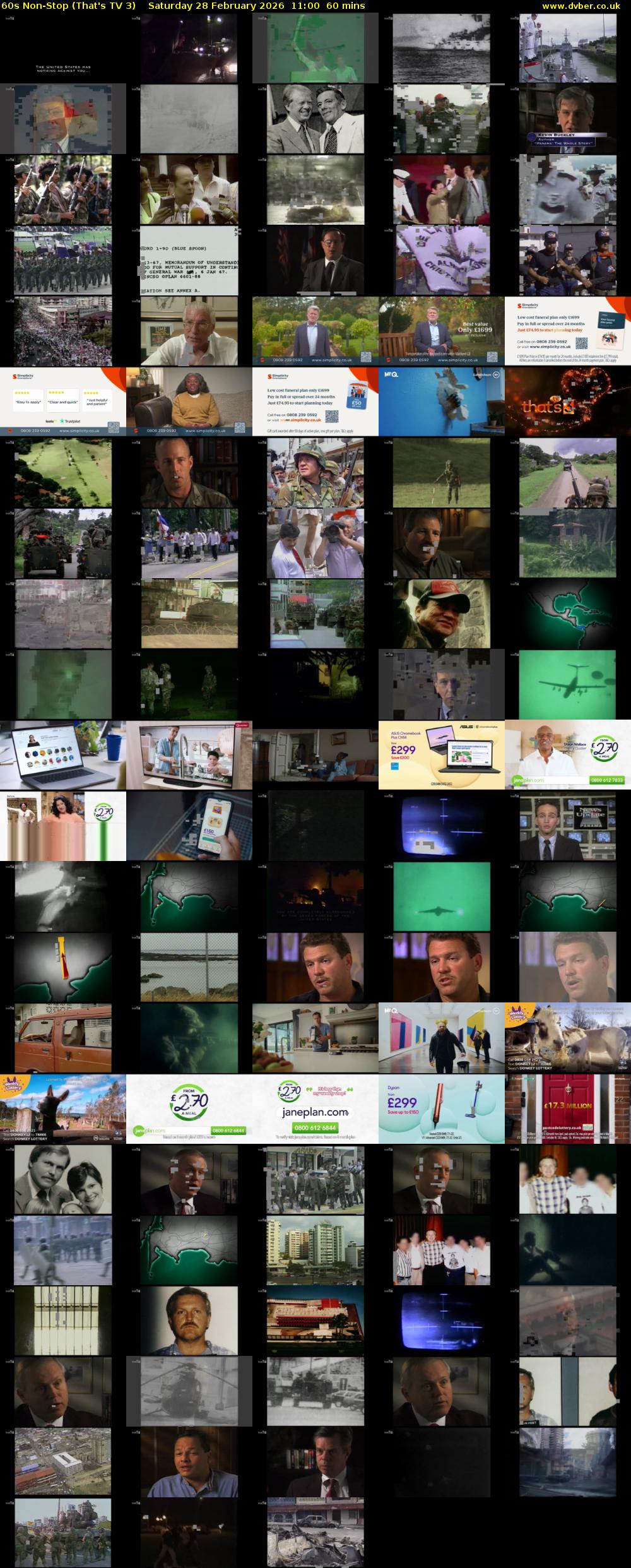 60s Non-Stop (That's TV 3) Saturday 28 February 2026 11:00 - 12:00