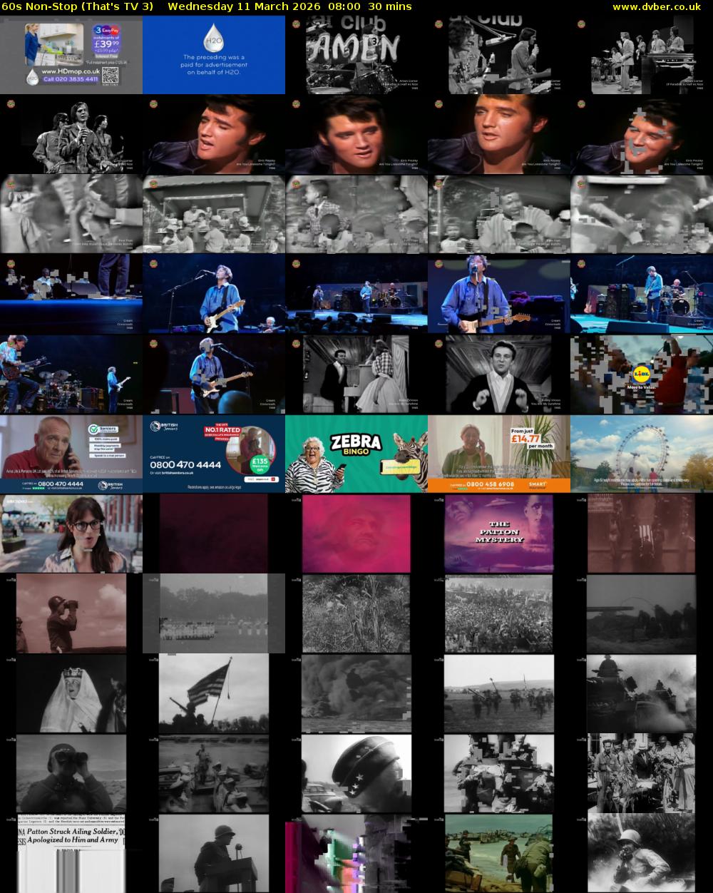 60s Non-Stop (That's TV 3) Wednesday 11 March 2026 08:00 - 08:30