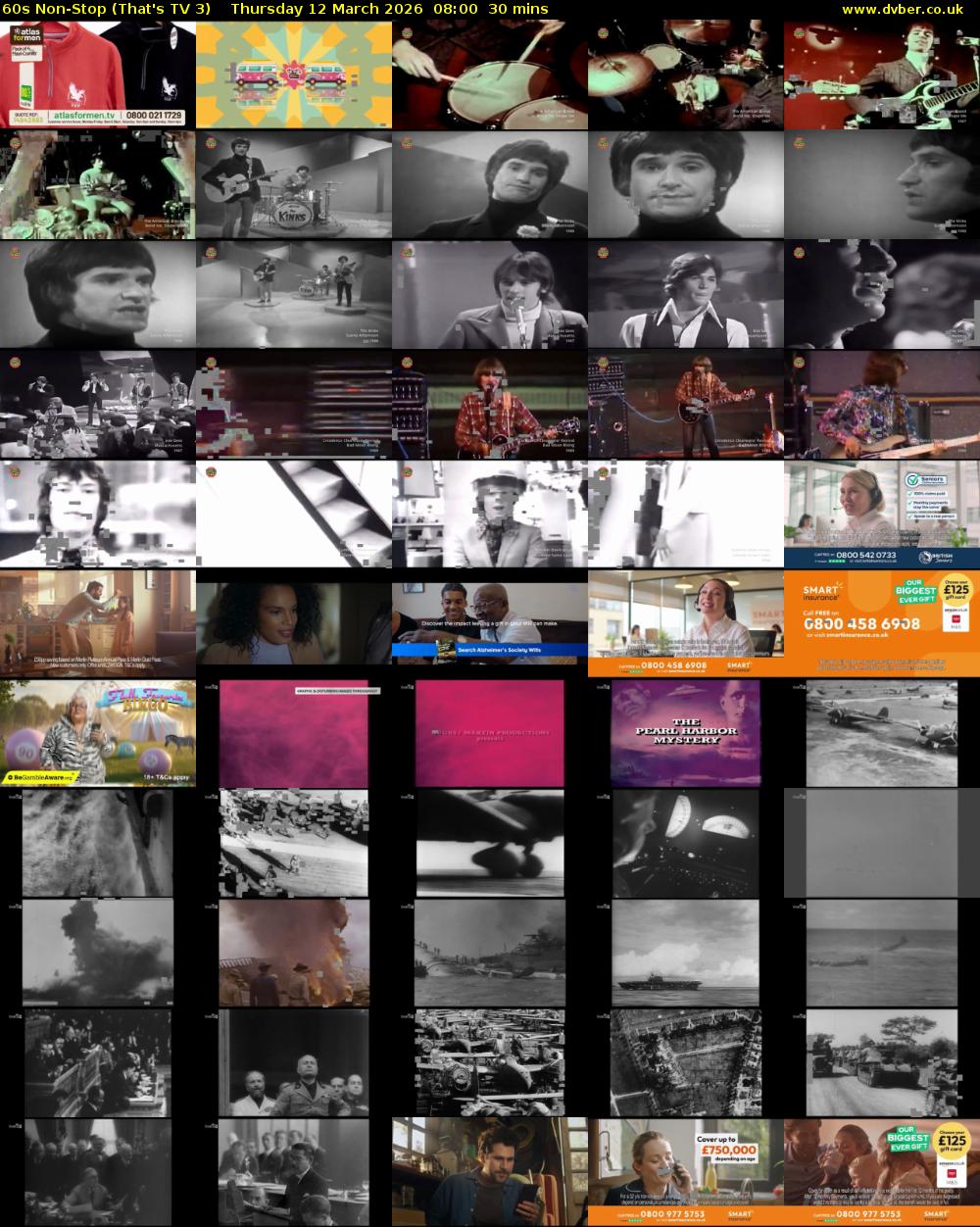 60s Non-Stop (That's TV 3) Thursday 12 March 2026 08:00 - 08:30