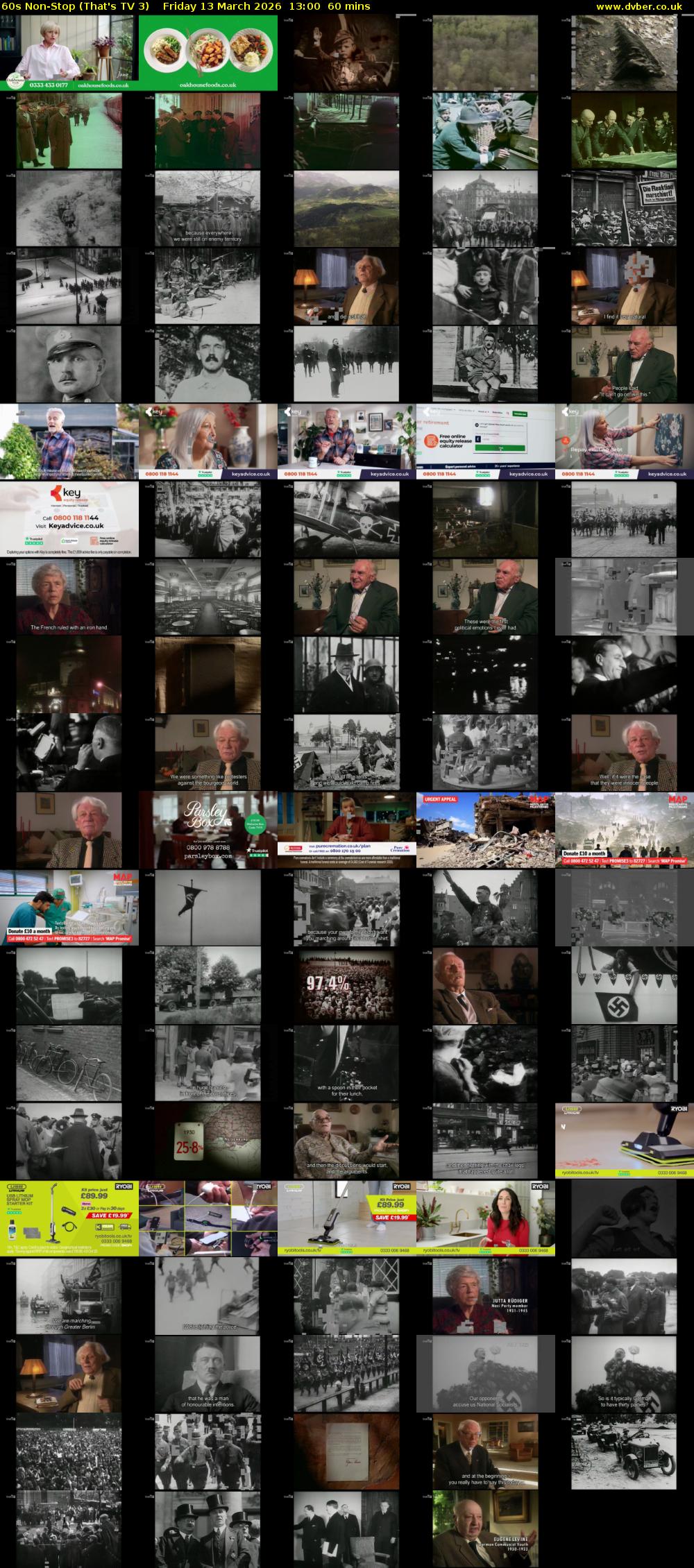 60s Non-Stop (That's TV 3) Friday 13 March 2026 13:00 - 14:00