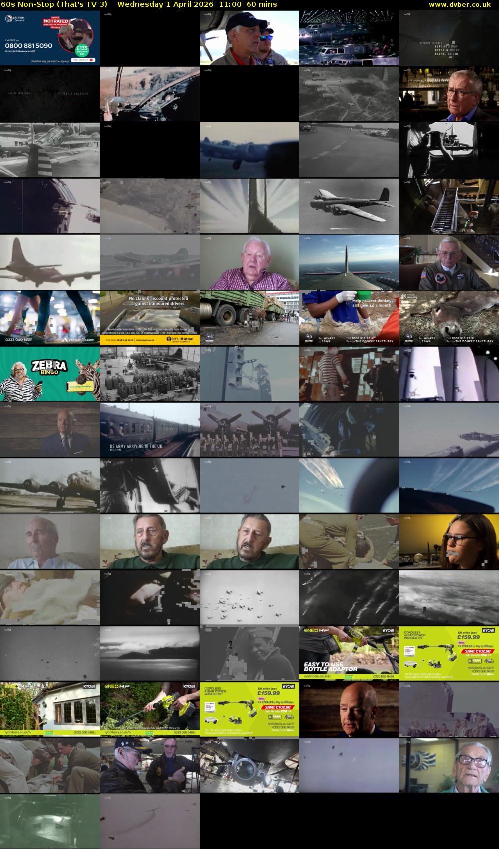 60s Non-Stop (That's TV 3) Wednesday 1 April 2026 11:00 - 12:00