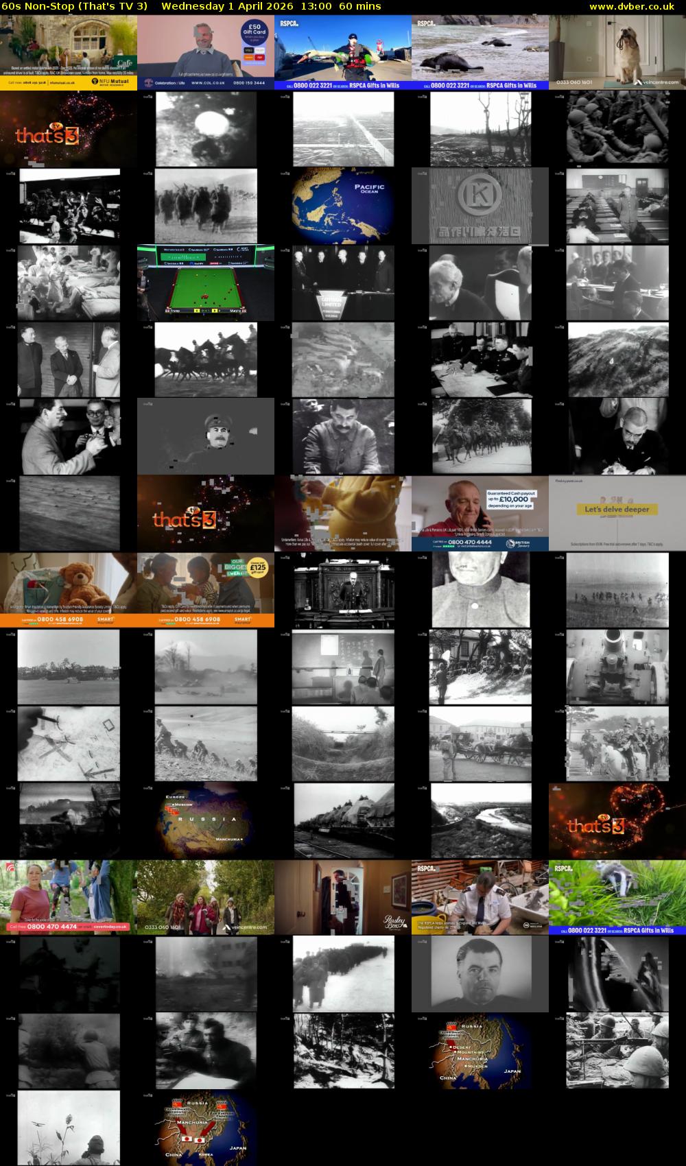 60s Non-Stop (That's TV 3) Wednesday 1 April 2026 13:00 - 14:00