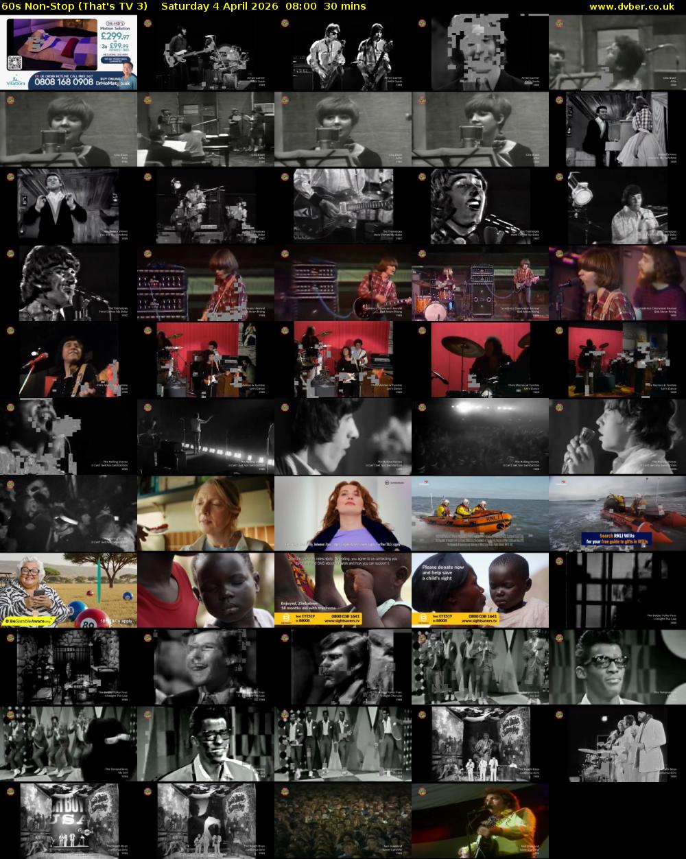 60s Non-Stop (That's TV 3) Saturday 4 April 2026 08:00 - 08:30