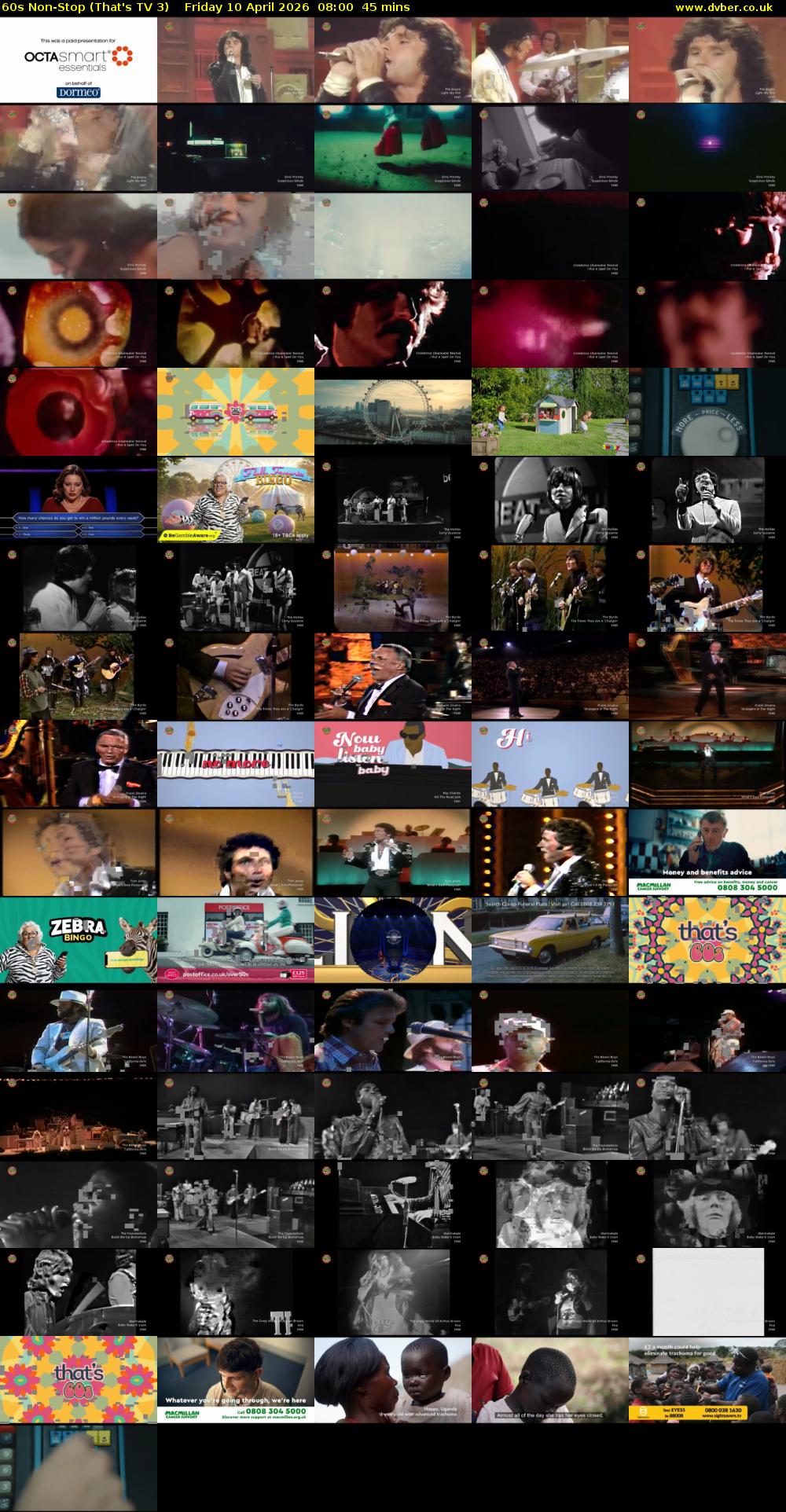 60s Non-Stop (That's TV 3) Friday 10 April 2026 08:00 - 08:45