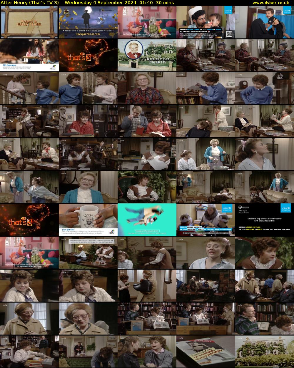 After Henry (That's TV 3) Wednesday 4 September 2024 01:40 - 02:10