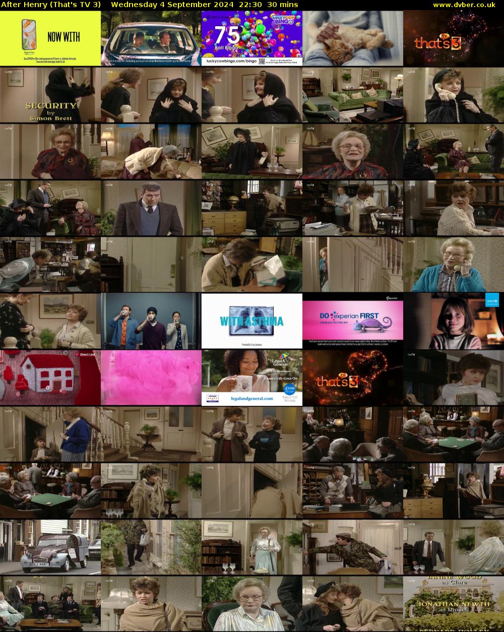 After Henry (That's TV 3) Wednesday 4 September 2024 22:30 - 23:00