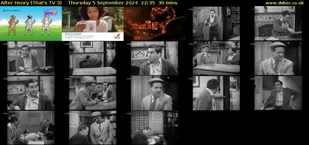 After Henry (That's TV 3) Thursday 5 September 2024 22:35 - 23:05