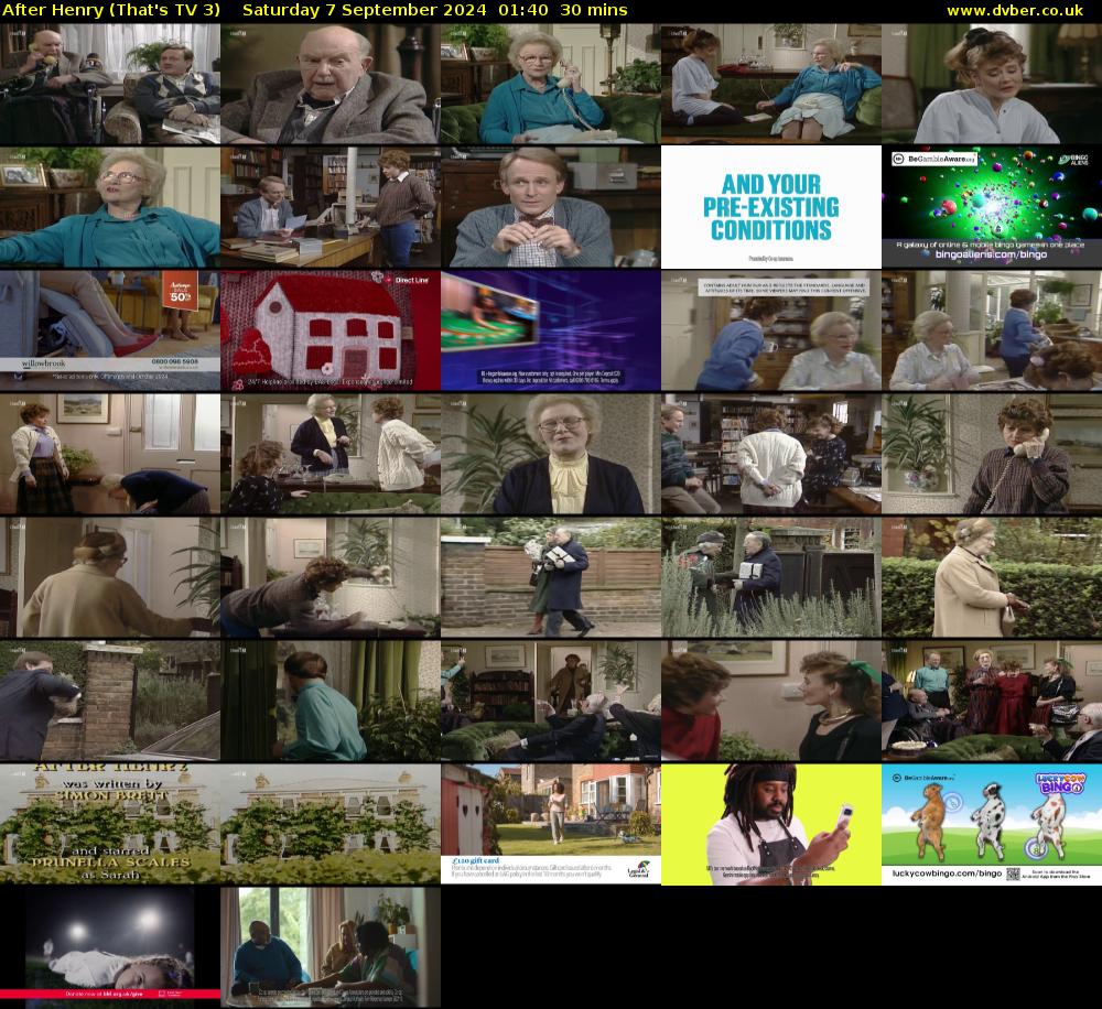 After Henry (That's TV 3) Saturday 7 September 2024 01:40 - 02:10