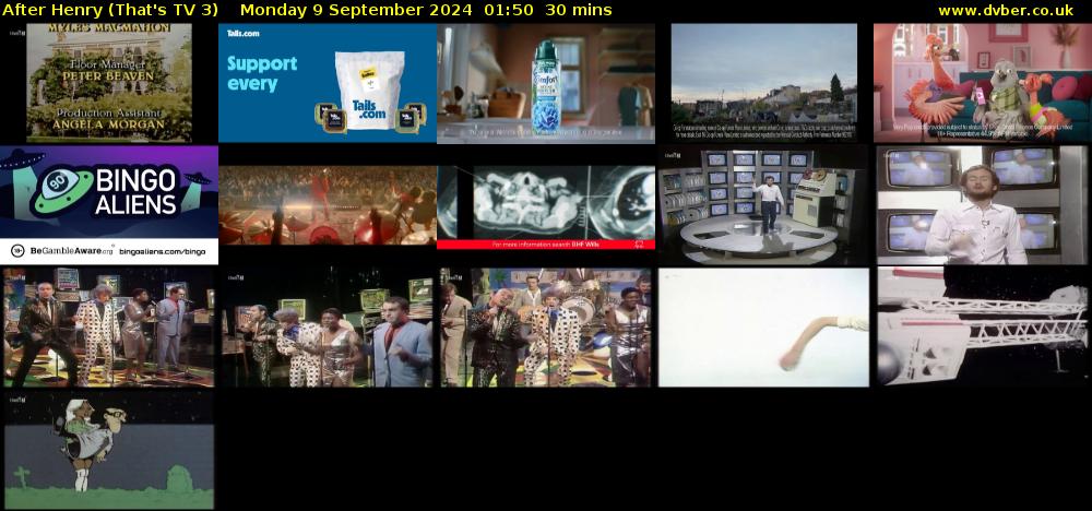 After Henry (That's TV 3) Monday 9 September 2024 01:50 - 02:20