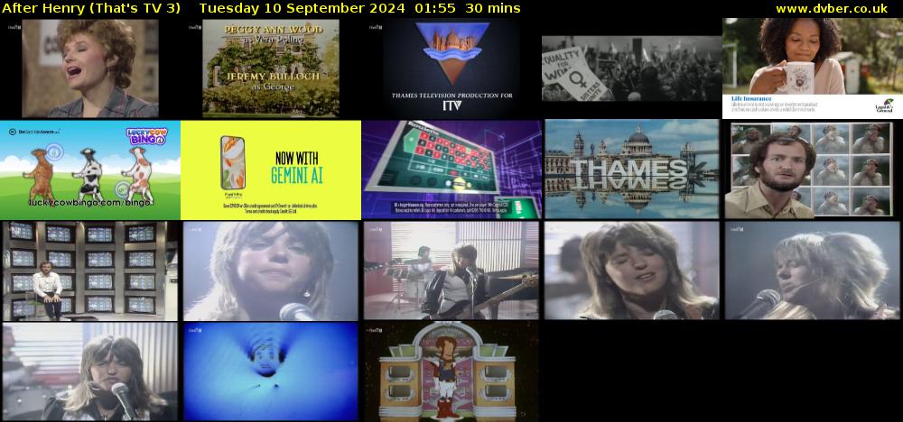 After Henry (That's TV 3) Tuesday 10 September 2024 01:55 - 02:25