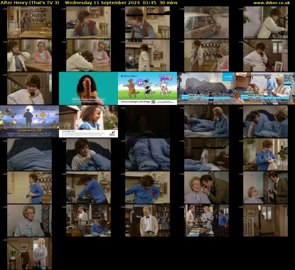 After Henry (That's TV 3) Wednesday 11 September 2024 01:45 - 02:15