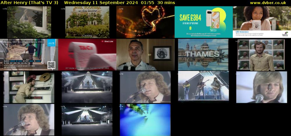 After Henry (That's TV 3) Wednesday 11 September 2024 01:55 - 02:25