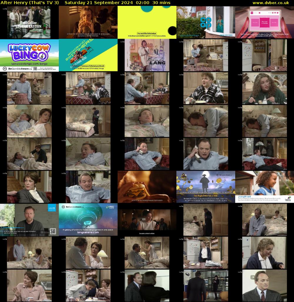 After Henry (That's TV 3) Saturday 21 September 2024 02:00 - 02:30