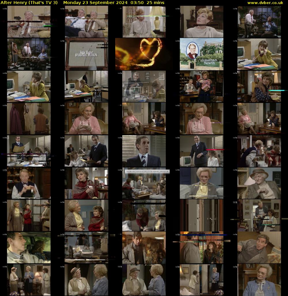 After Henry (That's TV 3) Monday 23 September 2024 03:50 - 04:15