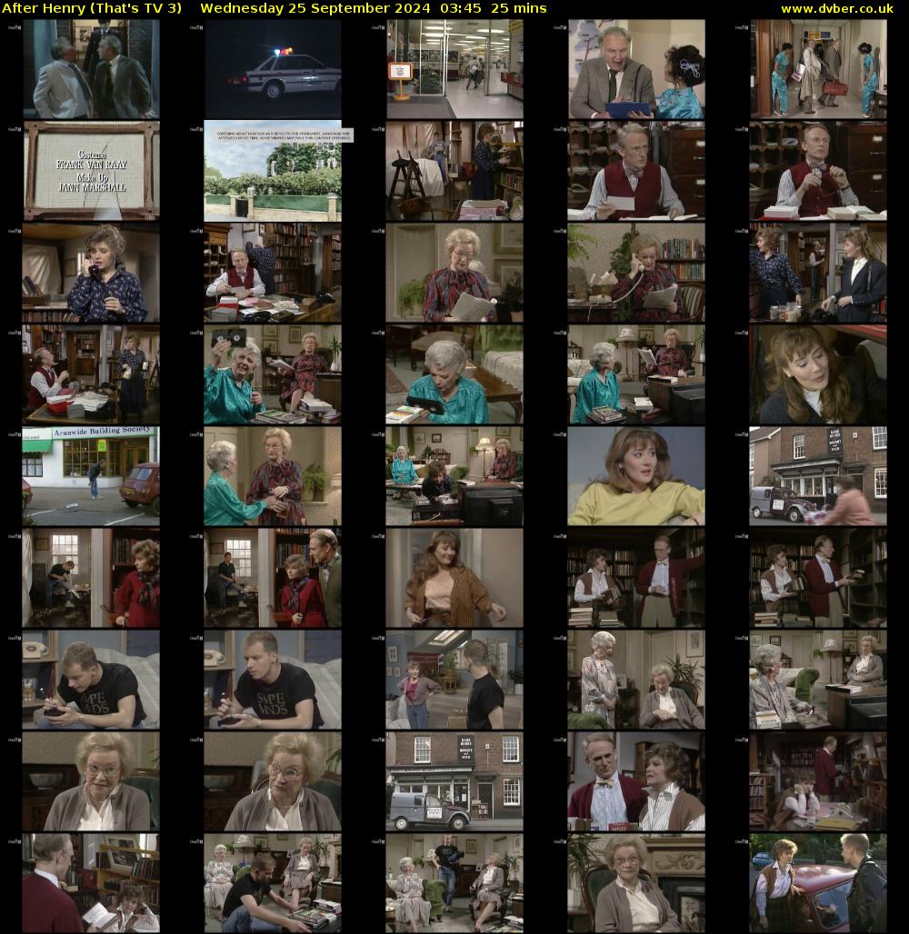 After Henry (That's TV 3) Wednesday 25 September 2024 03:45 - 04:10