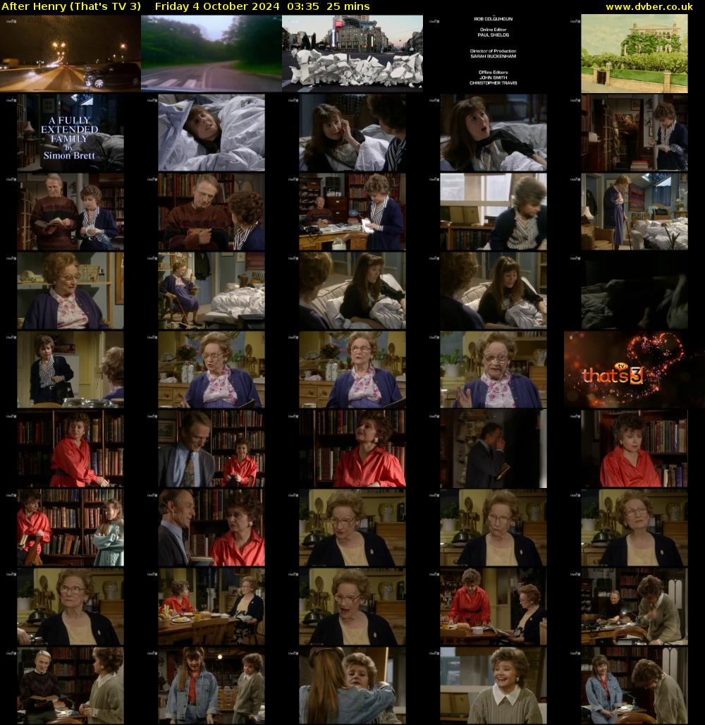 After Henry (That's TV 3) Friday 4 October 2024 03:35 - 04:00