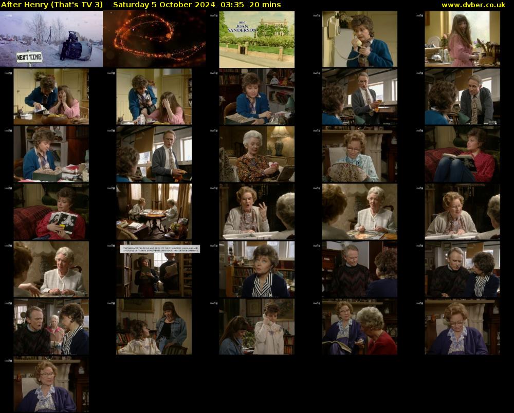 After Henry (That's TV 3) Saturday 5 October 2024 03:35 - 03:55