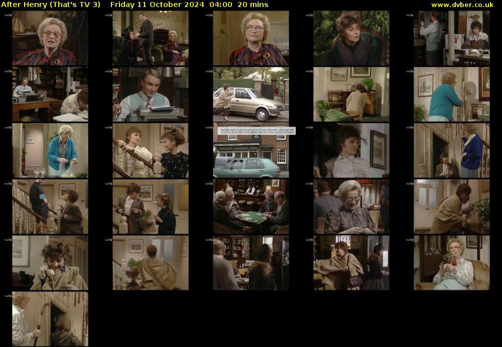 After Henry (That's TV 3) Friday 11 October 2024 04:00 - 04:20