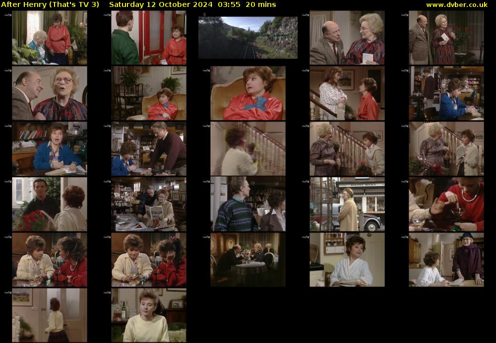 After Henry (That's TV 3) Saturday 12 October 2024 03:55 - 04:15