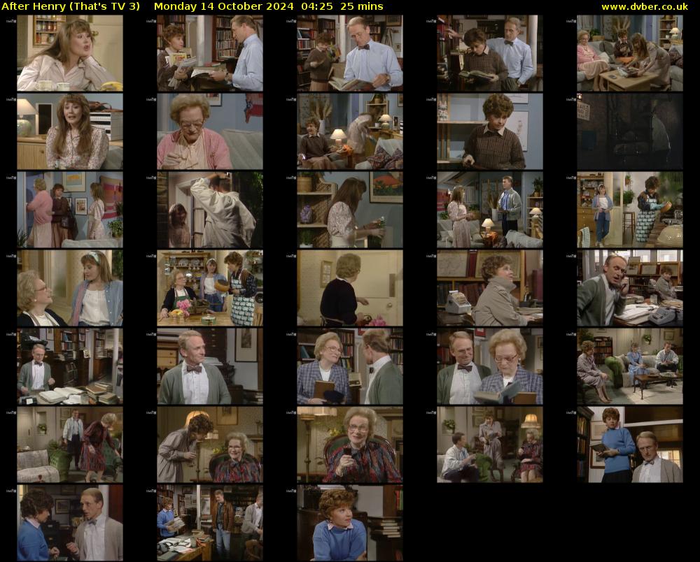 After Henry (That's TV 3) Monday 14 October 2024 04:25 - 04:50