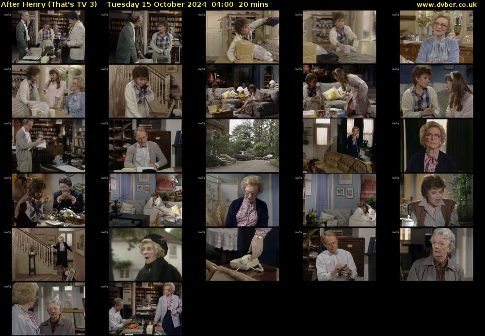 After Henry (That's TV 3) Tuesday 15 October 2024 04:00 - 04:20