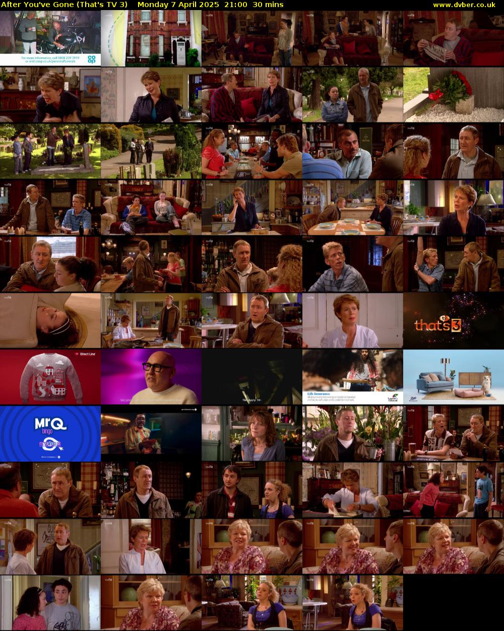 After You've Gone (That's TV 3) Monday 7 April 2025 21:00 - 21:30