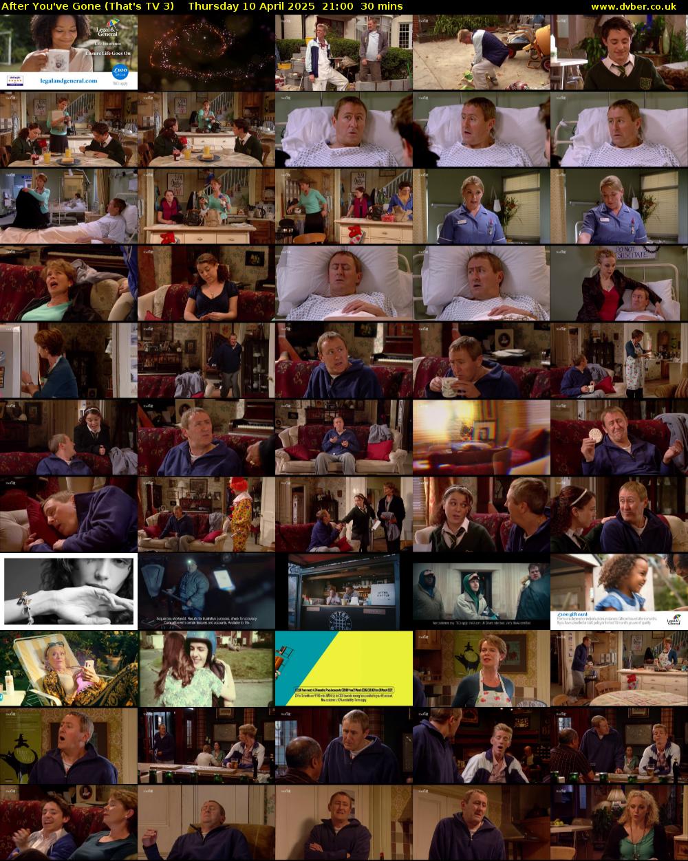 After You've Gone (That's TV 3) Thursday 10 April 2025 21:00 - 21:30