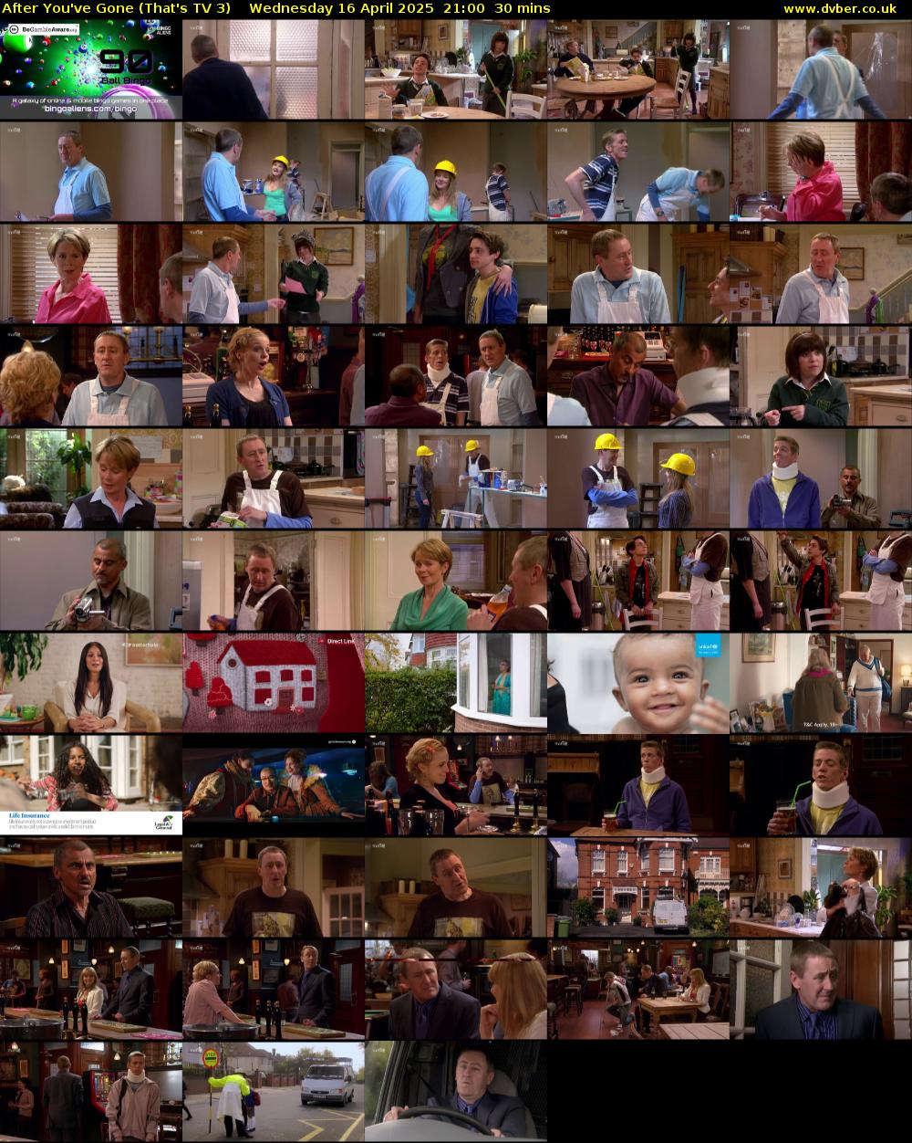 After You've Gone (That's TV 3) Wednesday 16 April 2025 21:00 - 21:30