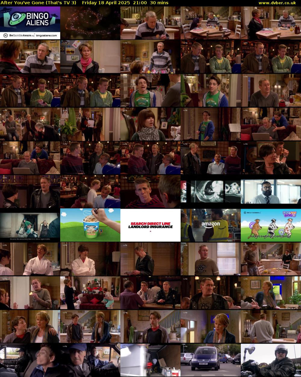 After You've Gone (That's TV 3) Friday 18 April 2025 21:00 - 21:30