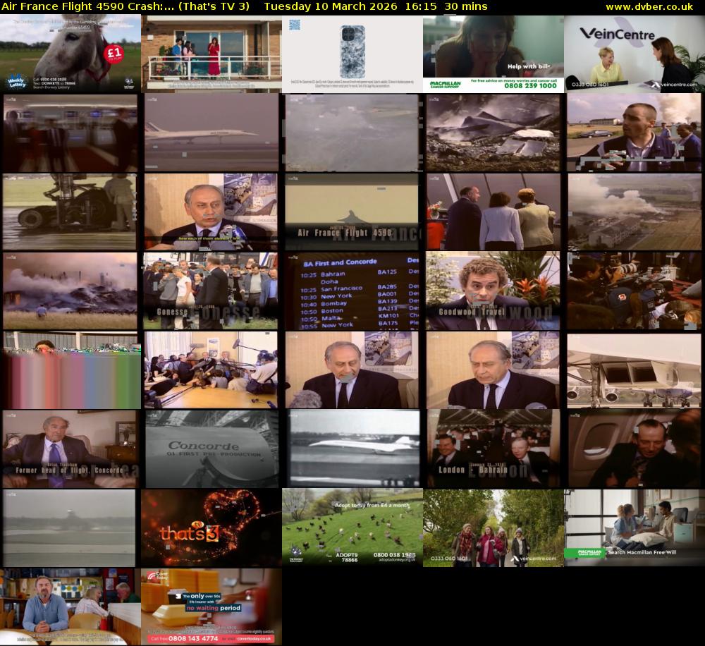 Air France Flight 4590 Crash:... (That's TV 3) Tuesday 10 March 2026 16:15 - 16:45
