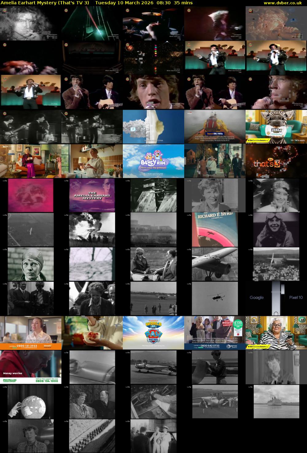 Amelia Earhart Mystery (That's TV 3) Tuesday 10 March 2026 08:30 - 09:05