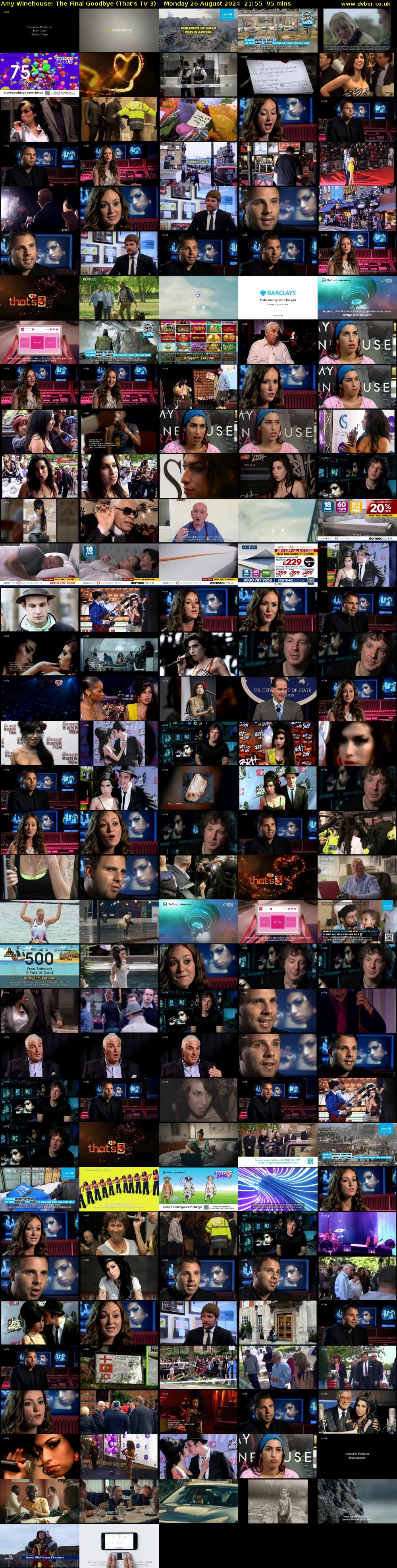 Amy Winehouse: The Final Goodbye (That's TV 3) Monday 26 August 2024 21:55 - 23:30