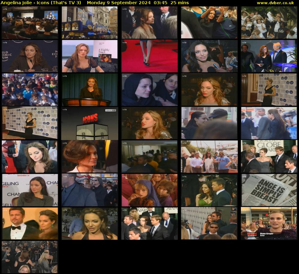 Angelina Jolie - Icons (That's TV 3) Monday 9 September 2024 03:45 - 04:10