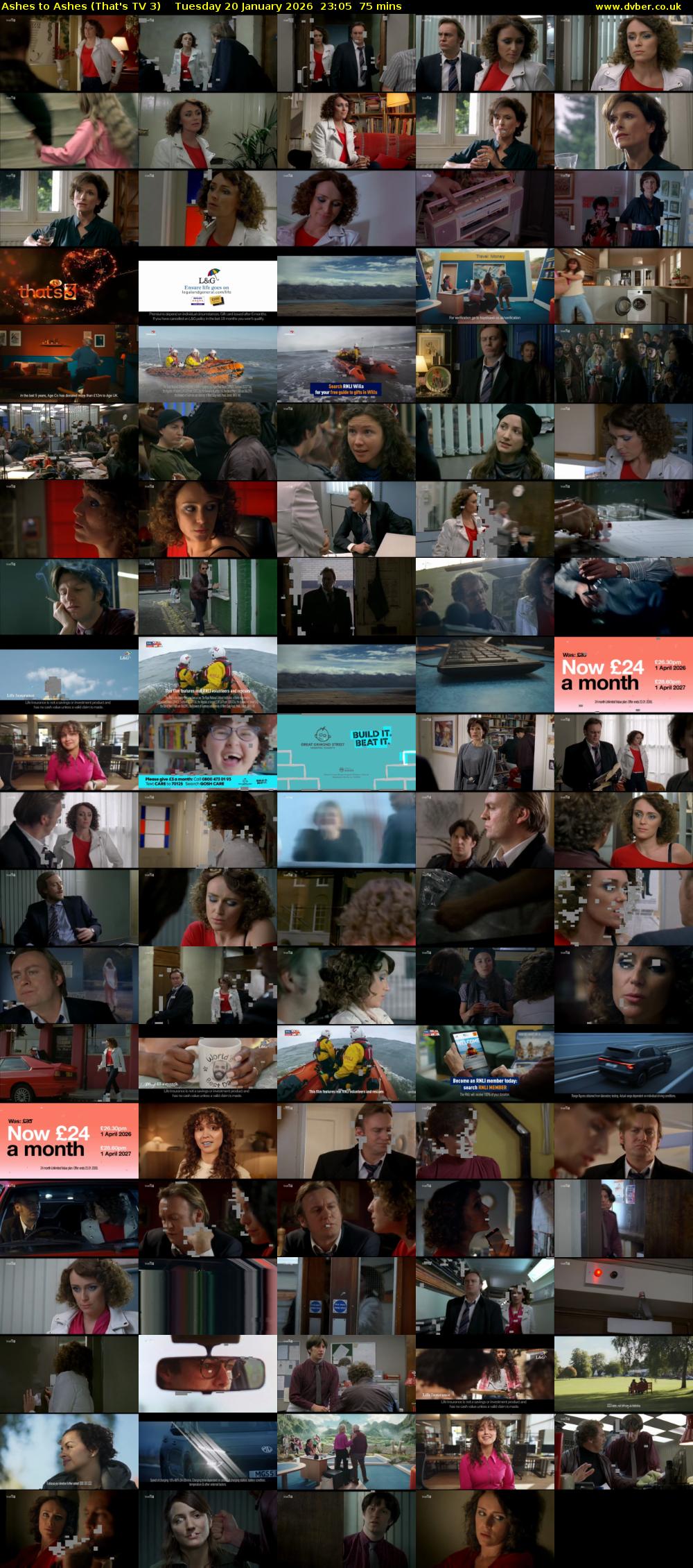 Ashes to Ashes (That's TV 3) Tuesday 20 January 2026 23:05 - 00:20