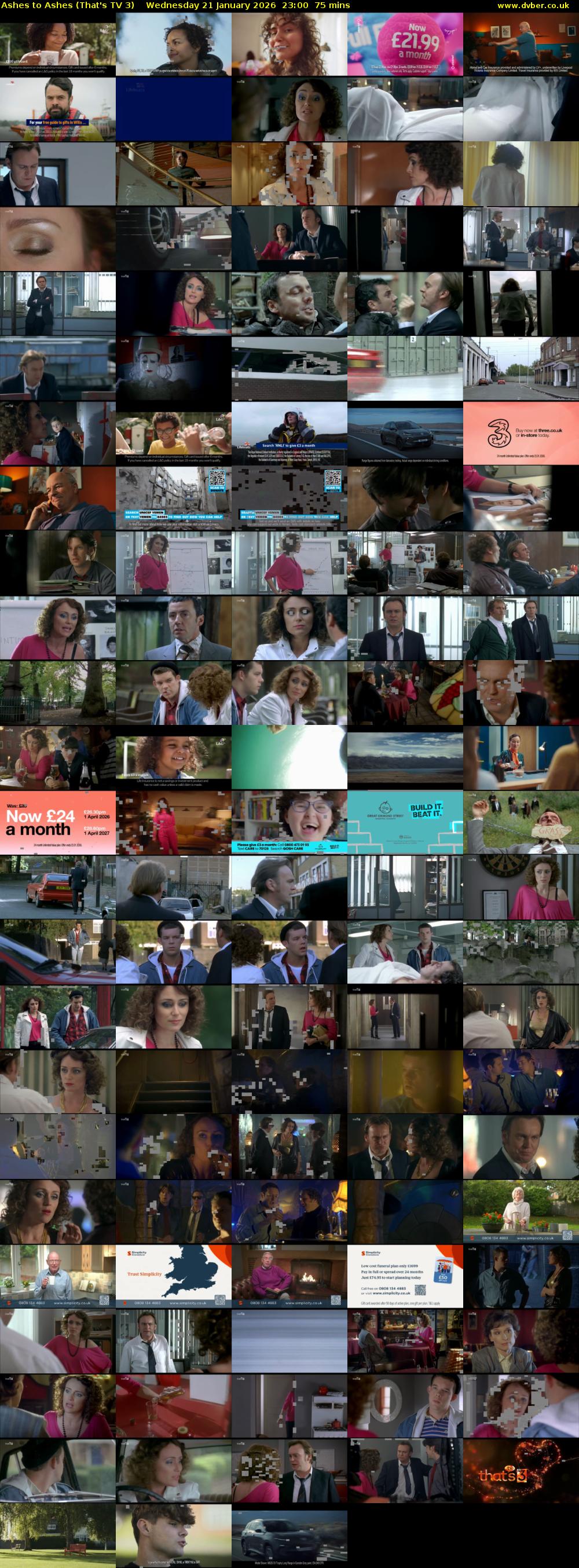 Ashes to Ashes (That's TV 3) Wednesday 21 January 2026 23:00 - 00:15