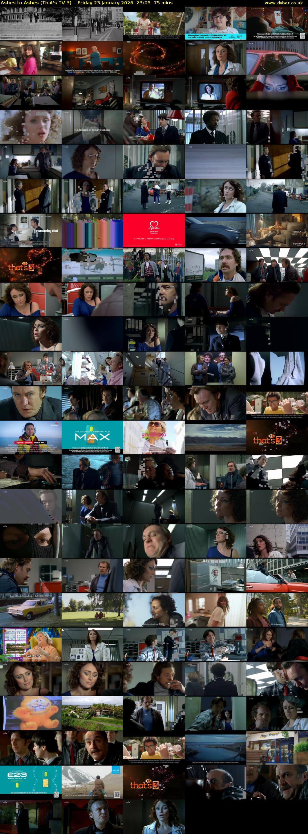 Ashes to Ashes (That's TV 3) Friday 23 January 2026 23:05 - 00:20