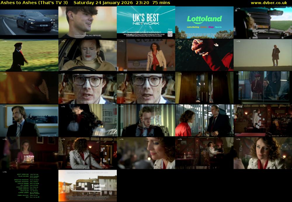 Ashes to Ashes (That's TV 3) Saturday 24 January 2026 23:20 - 00:35