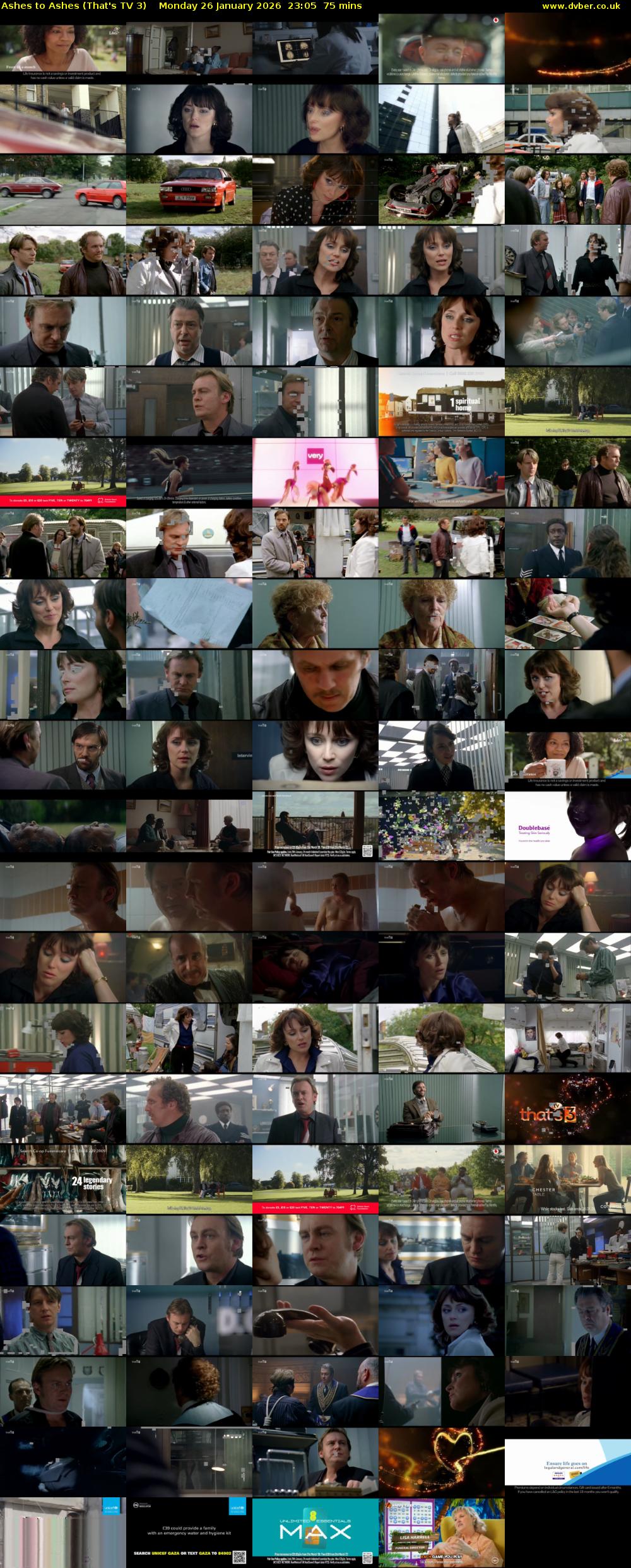 Ashes to Ashes (That's TV 3) Monday 26 January 2026 23:05 - 00:20