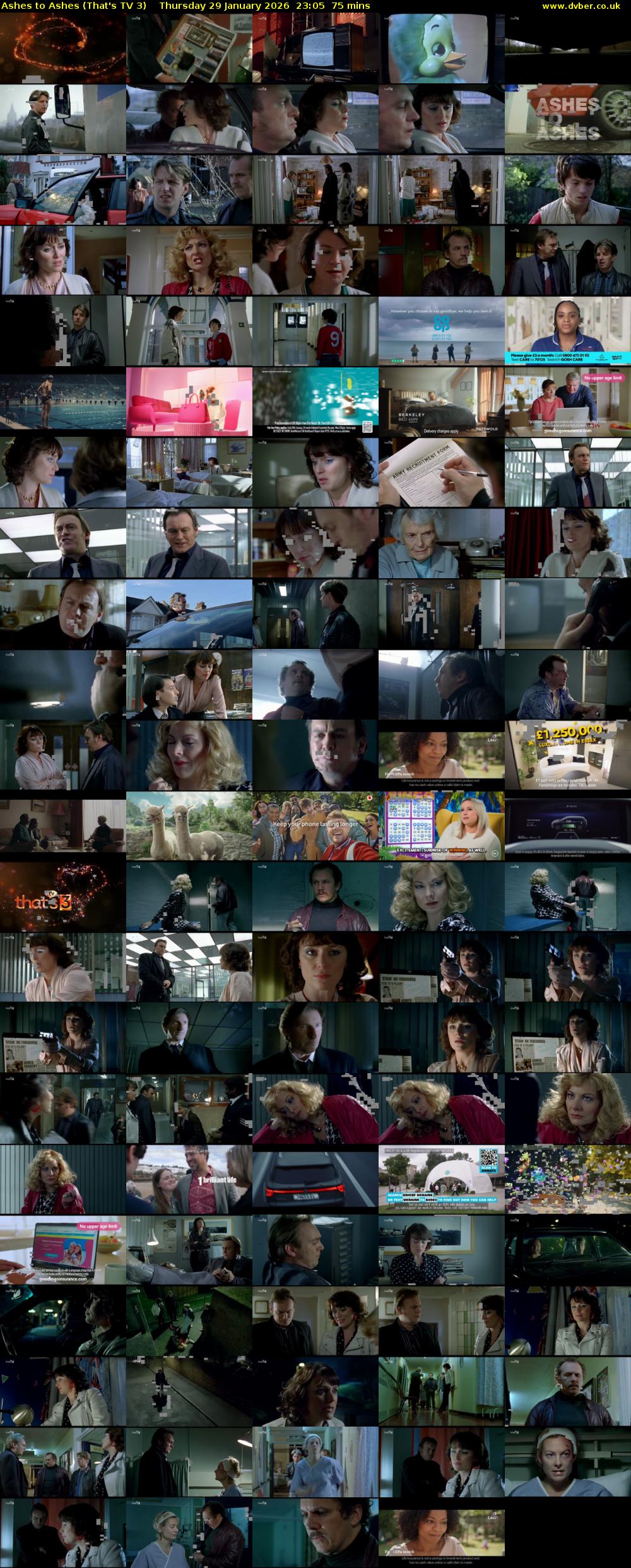 Ashes to Ashes (That's TV 3) Thursday 29 January 2026 23:05 - 00:20