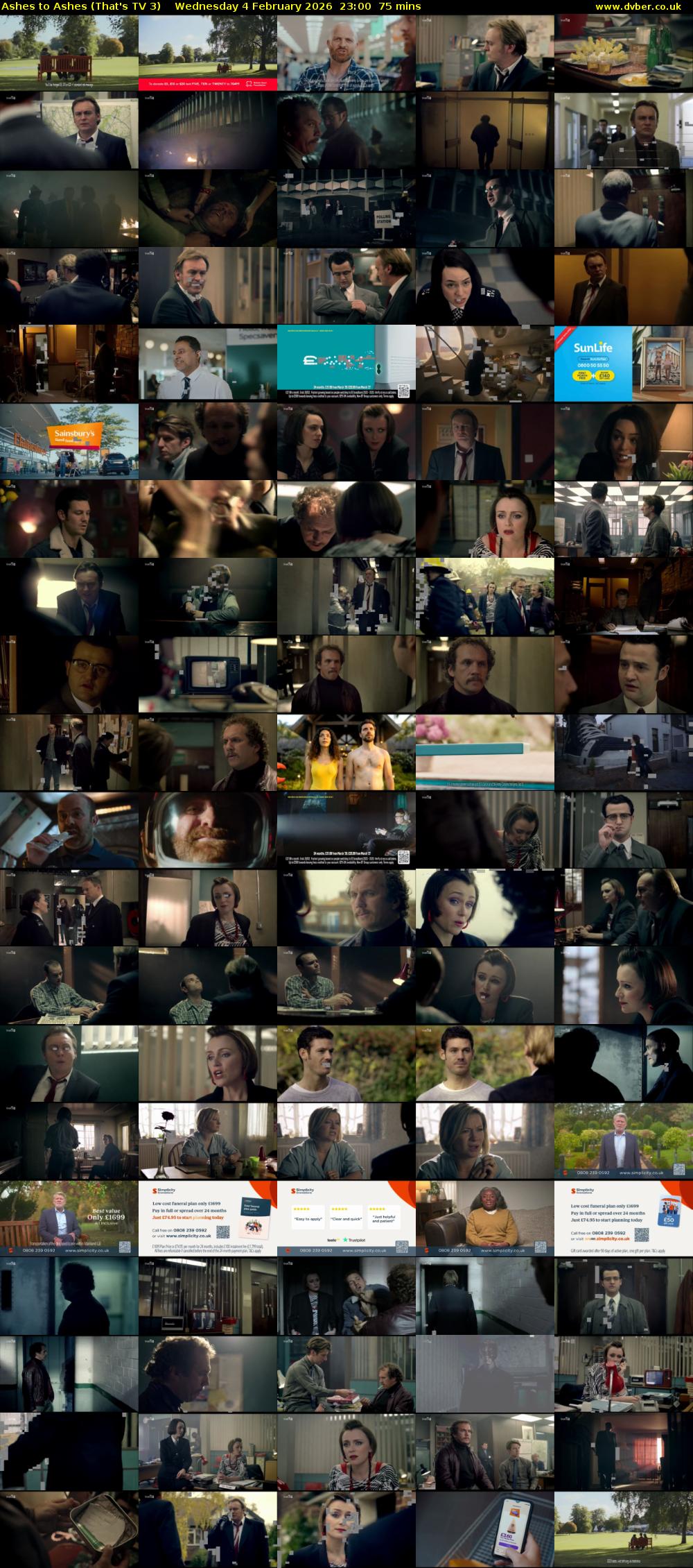 Ashes to Ashes (That's TV 3) Wednesday 4 February 2026 23:00 - 00:15