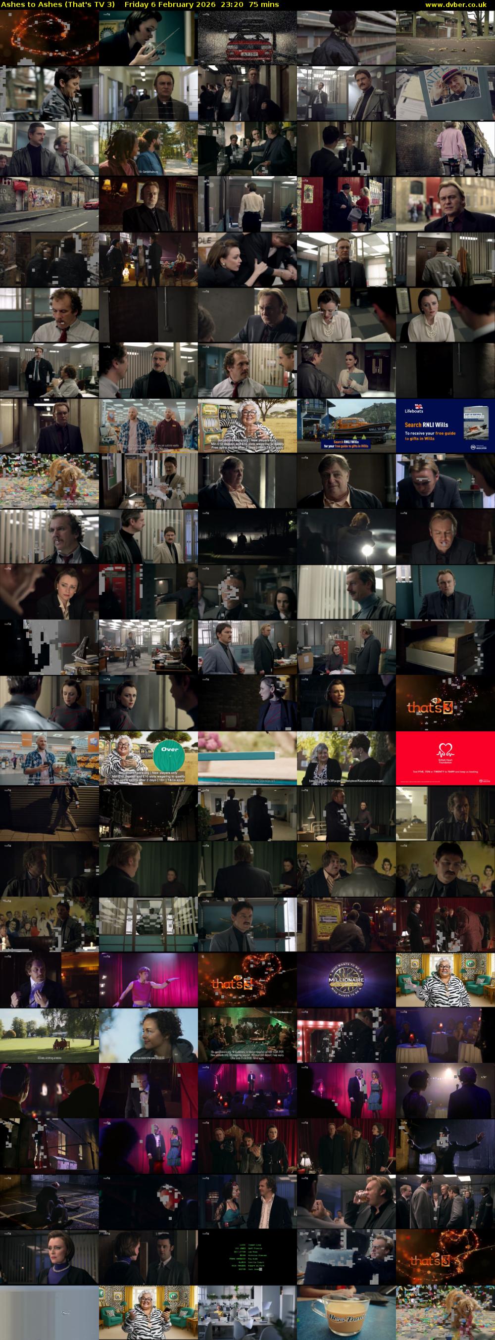 Ashes to Ashes (That's TV 3) Friday 6 February 2026 23:20 - 00:35