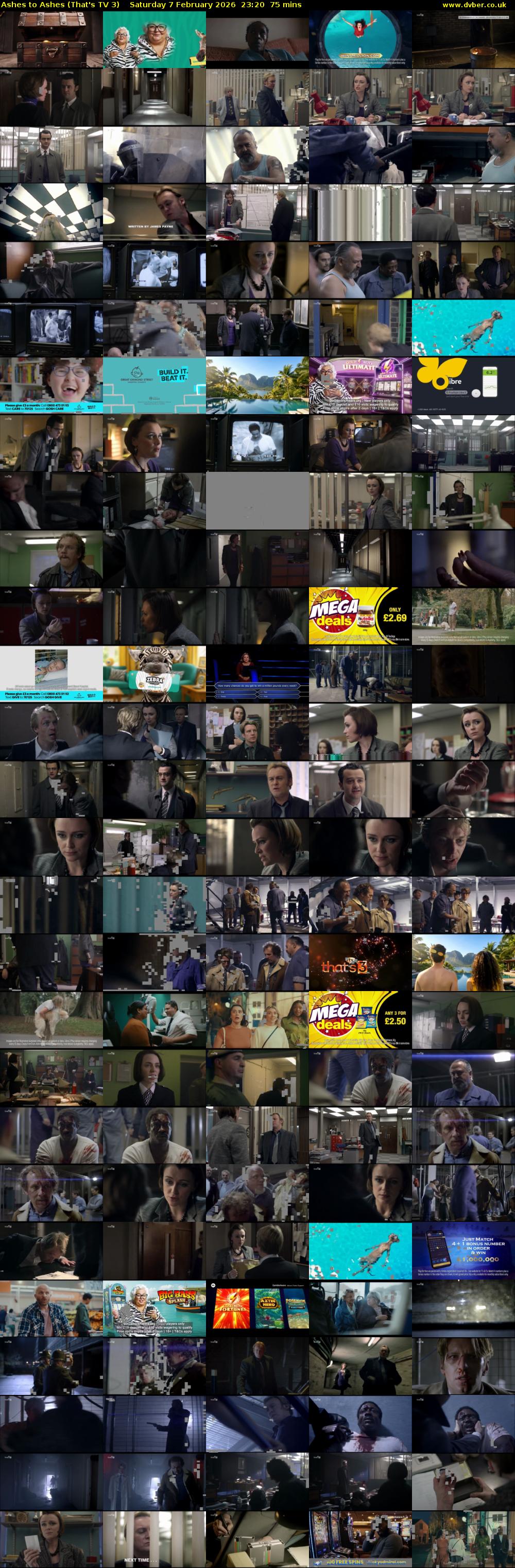 Ashes to Ashes (That's TV 3) Saturday 7 February 2026 23:20 - 00:35