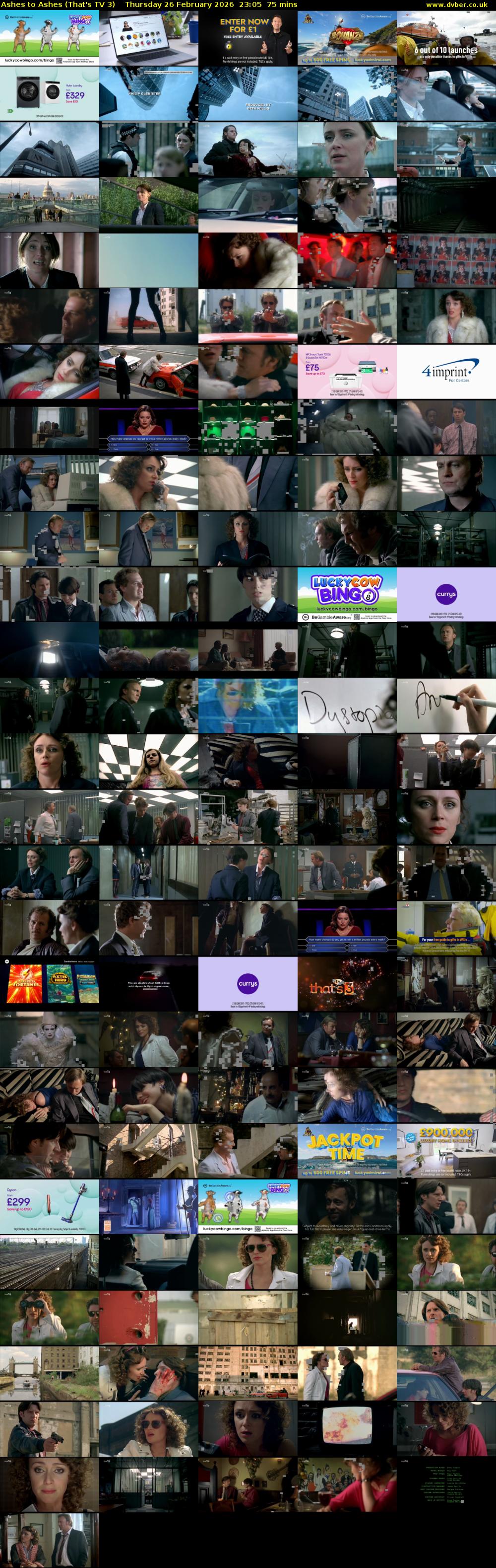 Ashes to Ashes (That's TV 3) Thursday 26 February 2026 23:05 - 00:20