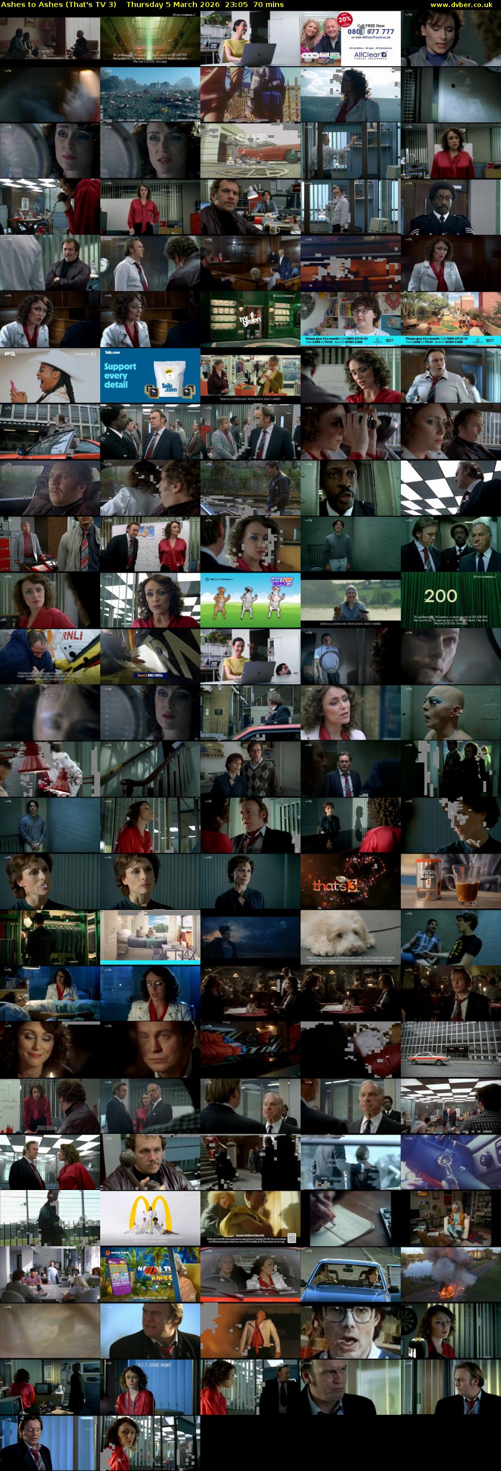 Ashes to Ashes (That's TV 3) Thursday 5 March 2026 23:05 - 00:15