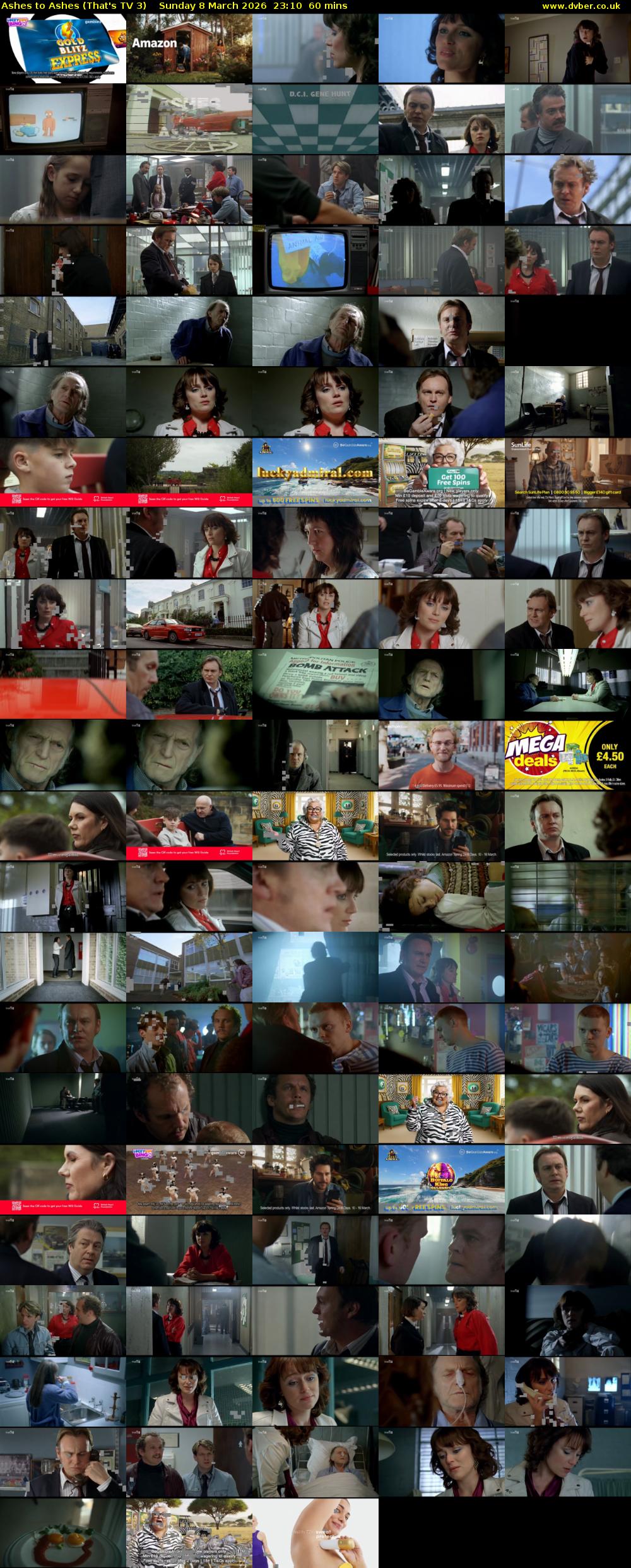 Ashes to Ashes (That's TV 3) Sunday 8 March 2026 23:10 - 00:10