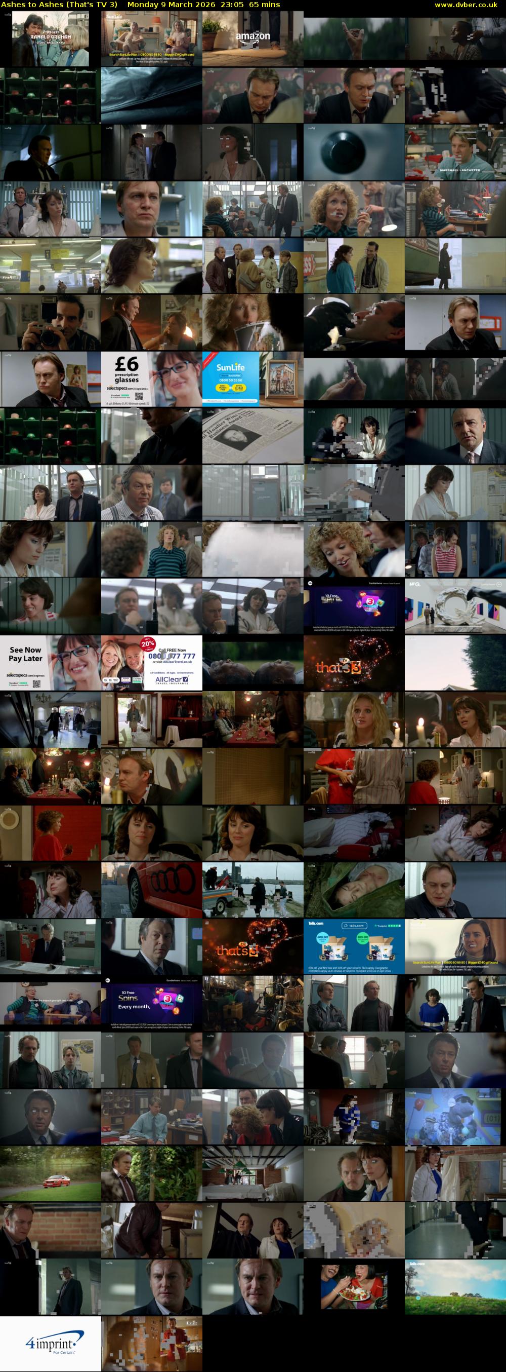 Ashes to Ashes (That's TV 3) Monday 9 March 2026 23:05 - 00:10